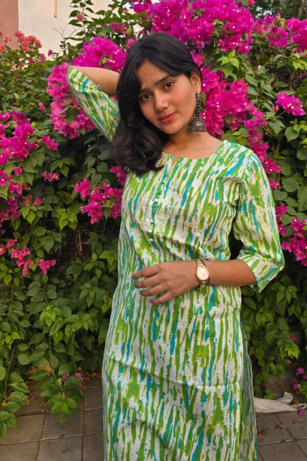 Green Meadow Kurti
