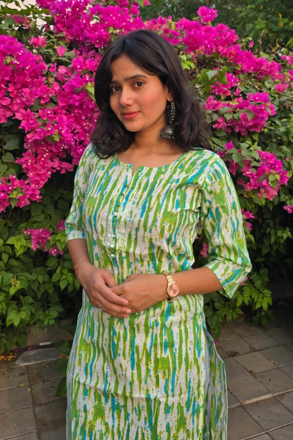 Green Meadow Kurti