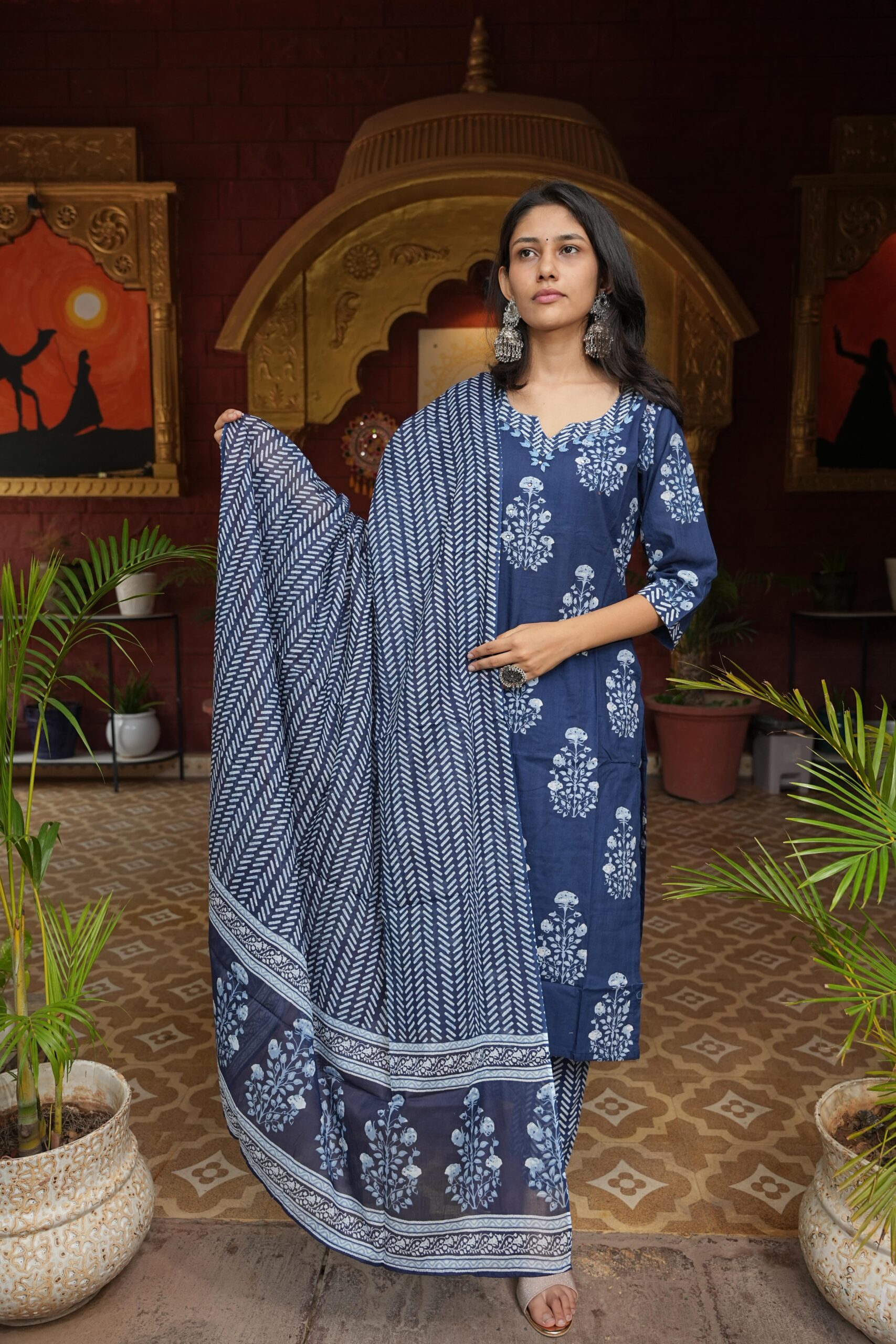 Padmini ‑ Indigo Grace Ensemble