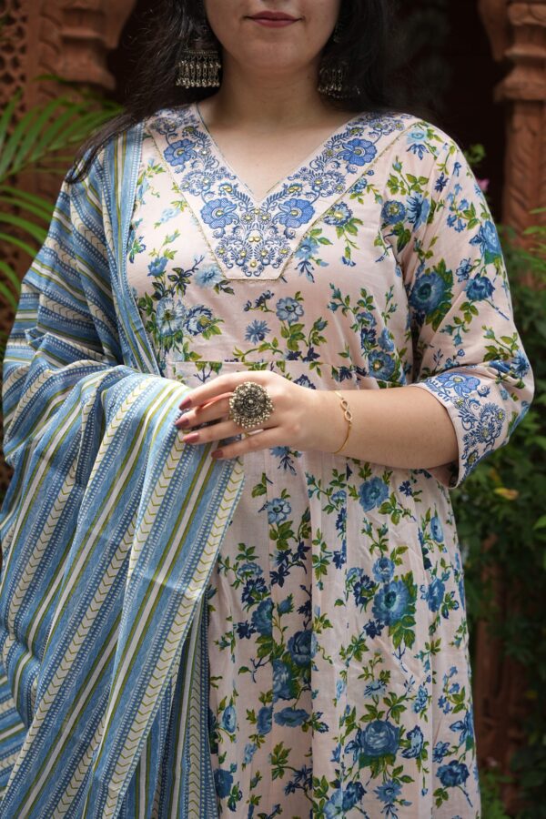 Plus ‑ Blue Blossom Anarkali