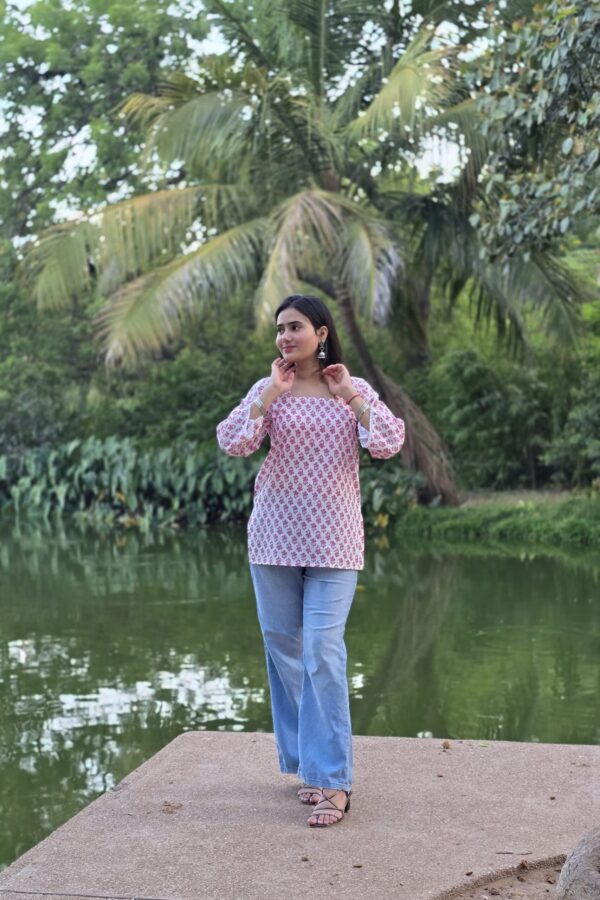 Blush Petal Corset Kurti