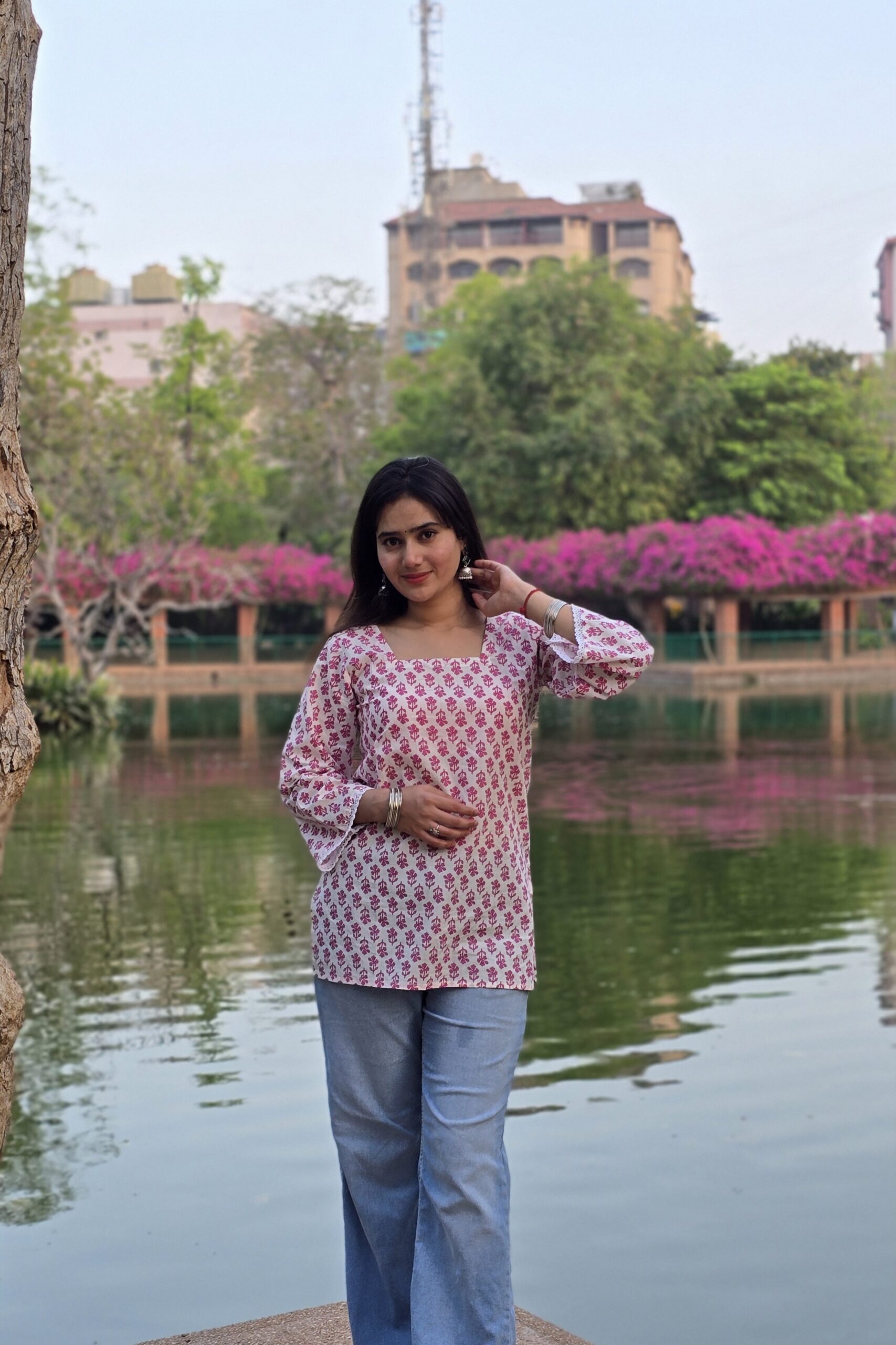 Blush Petal Corset Kurti