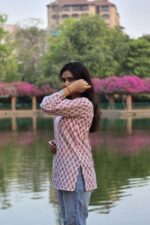 Blush Petal Corset Kurti