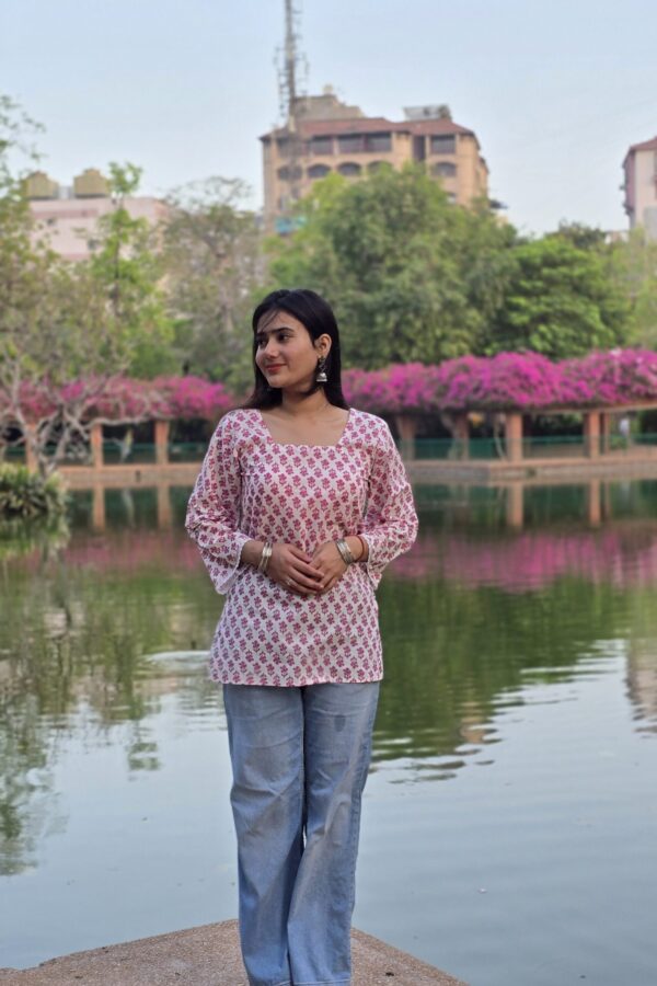 Blush Petal Corset Kurti