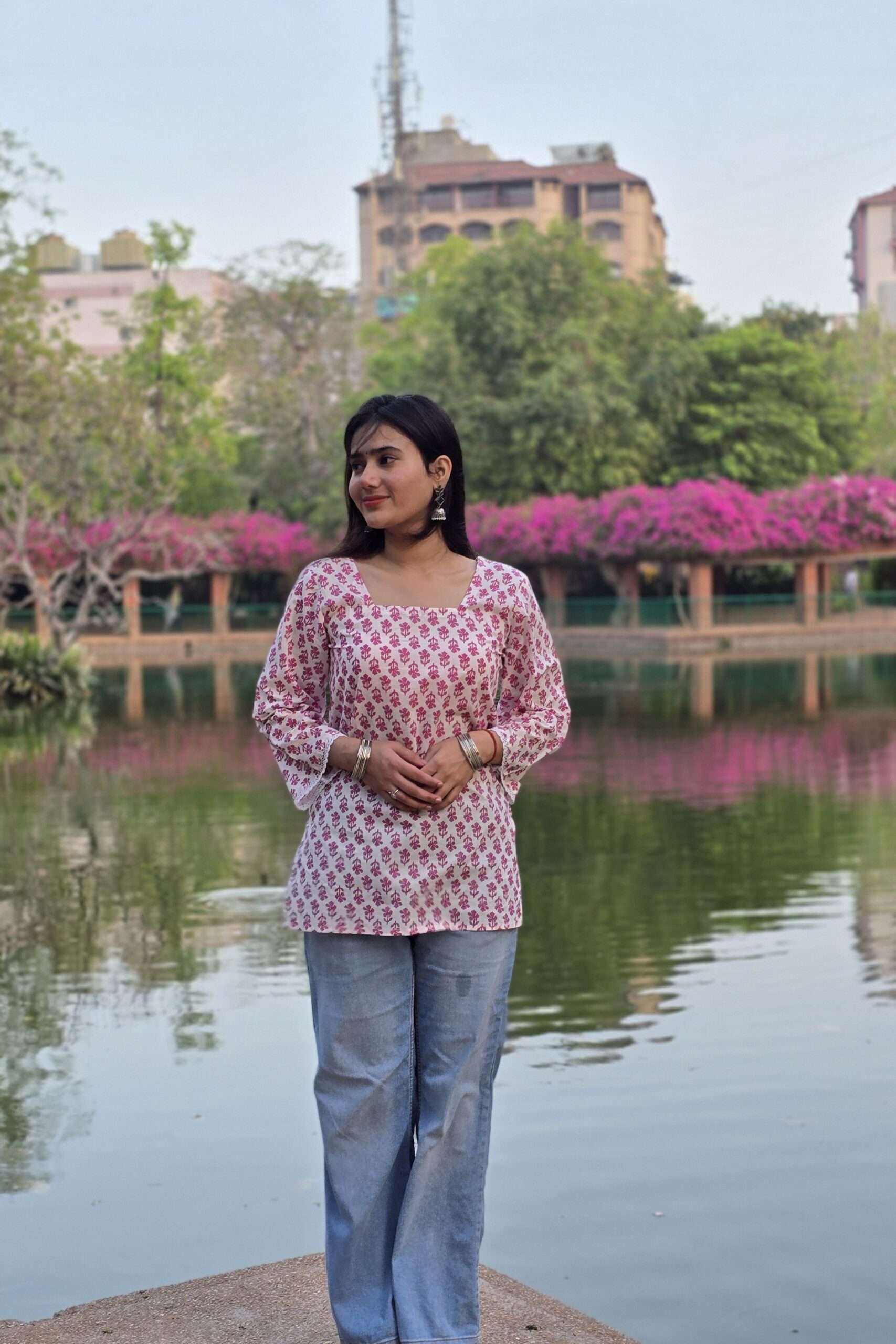 Blush Petal Corset Kurti