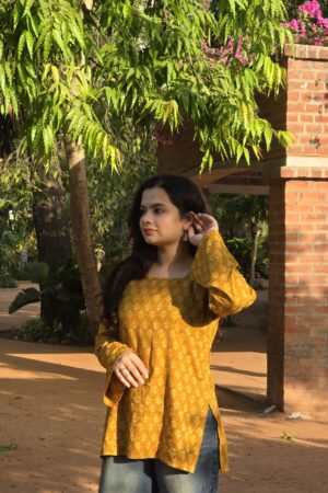 Mustard Glow Corset Kurti