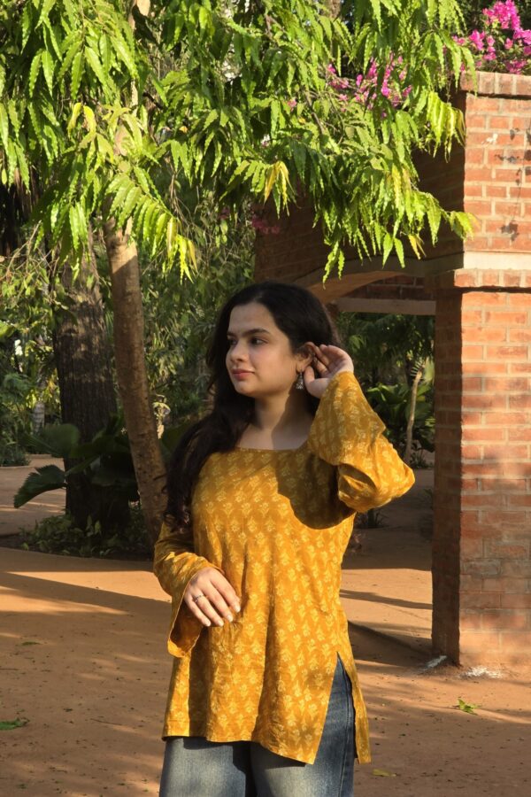 Mustard Glow Corset Kurti