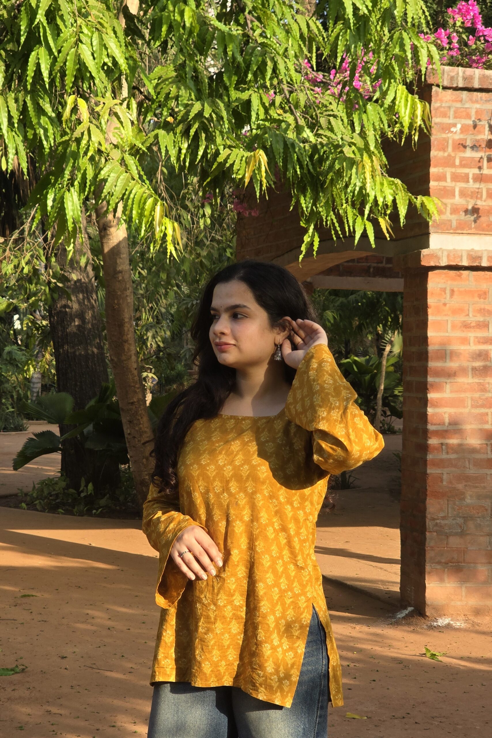 Mustard Glow Corset Kurti