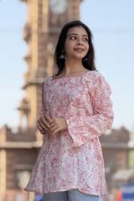 Rose Sketch Cotton Tunic