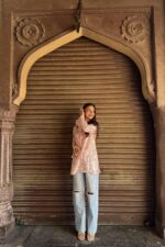 Rose Sketch Cotton Tunic