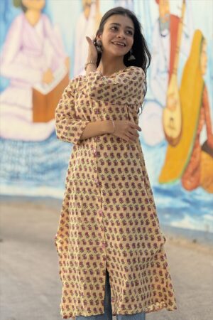 Rosewood Buti Cotton Kurti